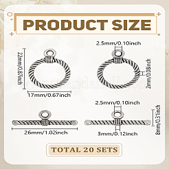 20 сумка тибетский стиль сплав застежки поворотное кольцо тогл&nbsp;FIND-LP0007-47