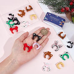 20шт 10 стиля мультяшные животные силиконовые бусины&nbsp;SIL-SC0002-93