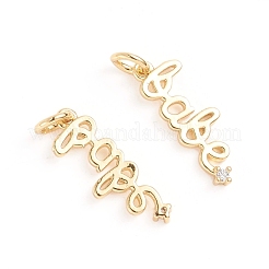 Латунные микро проложить кубического циркония подвески&nbsp;X-ZIRC-E164-28G