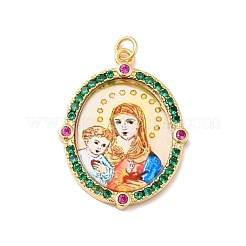 Латунные микро проложить кубического циркония подвески ZIRC-E006-01G-M