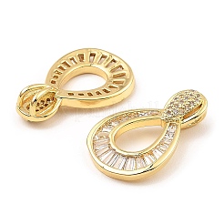 Покрытие стойки латунь микропаве прозрачные подвески из кубического циркония&nbsp;KK-M253-07G