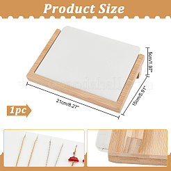 Деревянные подносы дисплея организатора ожерелья наклонной задней части&nbsp;NDIS-WH0006-16