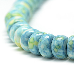 Синтетический океан белого нефрита бисер пряди&nbsp;G-S257-5x10mm-07