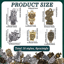 108шт 18 стиля подвески из сплава в тибетском стиле&nbsp;UNKW-SC0003-39