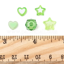 200шт 5 стиля прозрачные акриловые бусины&nbsp;TACR-FS0001-54B