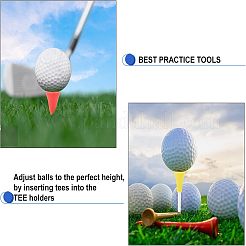 12 шт. двухцветные пластиковые двойные ти для гольфа&nbsp;AJEW-CA0001-62