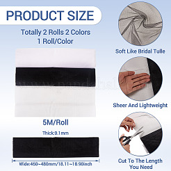 2 рулон полиэфирной ткани 2 цветов&nbsp;AJEW-TA0002-65A-04