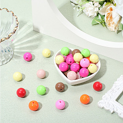 120шт 8 цвета непрозрачные акриловые бусины&nbsp;MACR-PA0001-10