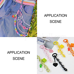 600 шт. 6 цвета прозрачные акриловые соединительные кольца&nbsp;TACR-CJ0001-35