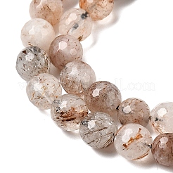 Нити бусин из рутилированного кварца из натурального черного золота&nbsp;G-D359-A02-8mm