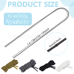 8 шт. сменные шнуры из полиэстера 4 цветов&nbsp;AJEW-BC0009-08