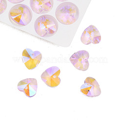 Остроконечные гальванические подвески из граненого стекла&nbsp;EGLA-N006-046