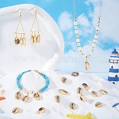 Бусины из ракушек с гальваническим покрытием&nbsp;BSHE-PH0003-22B