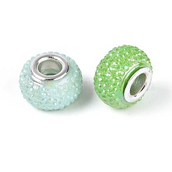 Европейские бусины из смоляных страз с большим отверстием&nbsp;OPDL-T003-01E