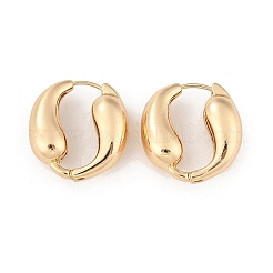 Латунь обруч серьги для женщин&nbsp;LS-EJEW-U041-09G