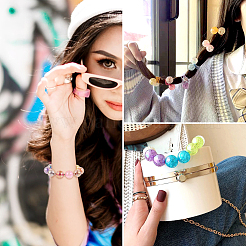 30 шт. 10 цвета прозрачные хрустящие акриловые бусины&nbsp;MACR-TA0001-37