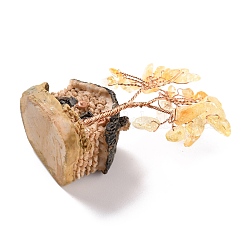 Смола и натуральный цитрин модельный орнамент&nbsp;DJEW-Z001-01A