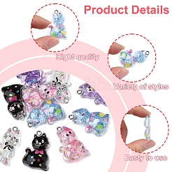 10шт 5 стиля прозрачные подвески из смолы&nbsp;RESI-FS0001-92