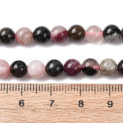 Нити из натуральных разноцветных турмалиновых бусин&nbsp;G-G446-6mm-03