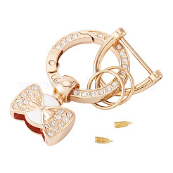 1 шт. брелки с пружинными кольцами из сплава со стразами своими руками&nbsp;FIND-TA0008-54B-G