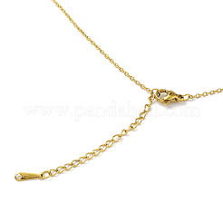 Колье с подвеской от сглаза из смолы&nbsp;NJEW-M199-01G