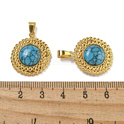 Синтетические бирюзовые подвески&nbsp;STAS-U024-15G-02