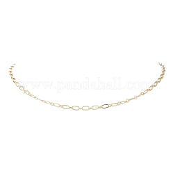 Ожерелья из овальных звеньев латуни толщиной 3 мм для женщин&nbsp;NJEW-JN05518