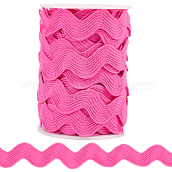 9.7~10 ярд полиэстеровой волнистой кружевной ленты для отделки&nbsp;OCOR-GF0004-55B