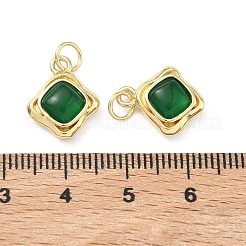 Подвески из натурального зеленого оникса-агата (окрашенного и нагретого)&nbsp;KK-C252-14G-01