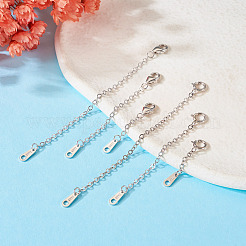 6 шт. 6-х стильный удлинитель для кабеля из стерлингового серебра&nbsp;FIND-TA0002-40