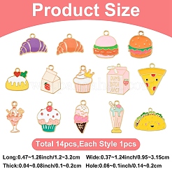 14 шт. 14 стильных подвески из сплава и нержавеющей стали 304 с эмалью&nbsp;ENAM-YW0008-50