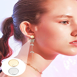 16cs 2 цвета ионного покрытия (IP) 304 нержавеющая сталь гвоздики фурнитура для сережек&nbsp;STAS-LP0001-85