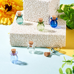 6шт 6 цвета стеклянных бутылок орнамент&nbsp;AJEW-TA0001-74