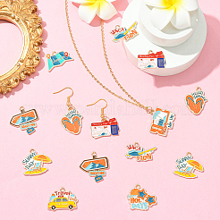 18 шт. 9 стиля подвески из сплава и эмали на туристическую тематику&nbsp;FIND-SC0019-21
