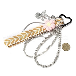 Подвеска в виде ангела-цветка из полиэфирного кружева&nbsp;HJEW-JM04335-03