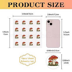 8 шт. пластиковые водонепроницаемые самоклеящиеся наклейки с картинками&nbsp;DIY-WH0428-125