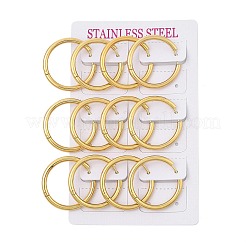 Серьги-кольца Huggie Hoop из нержавеющей стали 304 с вакуумным покрытием PVD для женщин&nbsp;EJEW-F280-07H-G