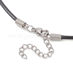 Подвески в виде конской сбруи с черным кожаным шнурком для женщин&nbsp;NJEW-JN05873