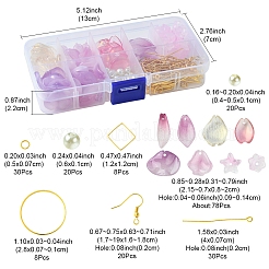 Стеклянные серьги в виде листьев и цветов своими руками&nbsp;DIY-FS0007-06