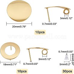 Фурнитура для сережек-гвоздиков из нержавеющей стали 304 STAS-UN0021-91G