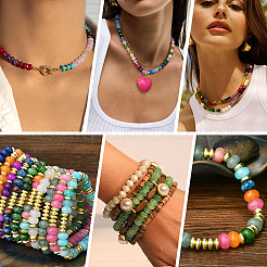 2 нить бусин из натурального окрашенного белого нефрита&nbsp;G-PA0001-74B