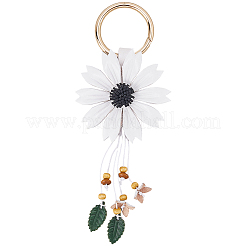 Брелок из кожи и сплава&nbsp;HJEW-WH20022-04B-01