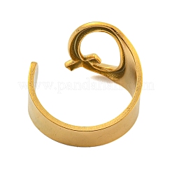 Вакуумное покрытие pvd 201 манжетные кольца из нержавеющей стали&nbsp;RJEW-Z032-01G-Q