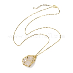 3 шт. ожерелья с подвеской в виде клетки с кристаллами&nbsp;NJEW-JN04751-02