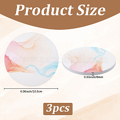 3 шт. фарфоровые подставки под чашки&nbsp;PORC-DJ0001-01A