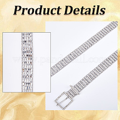 Сплав полный кристалл горный хрусталь 5-рядные цепные ремни&nbsp;AJEW-WH20019-49P