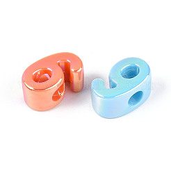 Непрозрачные акриловые бусины с УФ-покрытием&nbsp;PACR-T017-10F