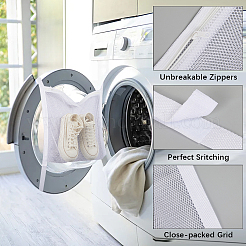 Мешки для хранения из полиэфирной сетки с застежкой-молнией&nbsp;ABAG-WH20001-14