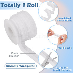 5 ярд эластичной бархатной органзовой ленты&nbsp;SRIB-TA0001-28A