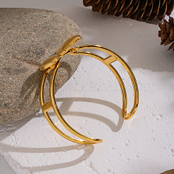 Браслеты-манжеты с бантом из нержавеющей стали 304&nbsp;MR5902